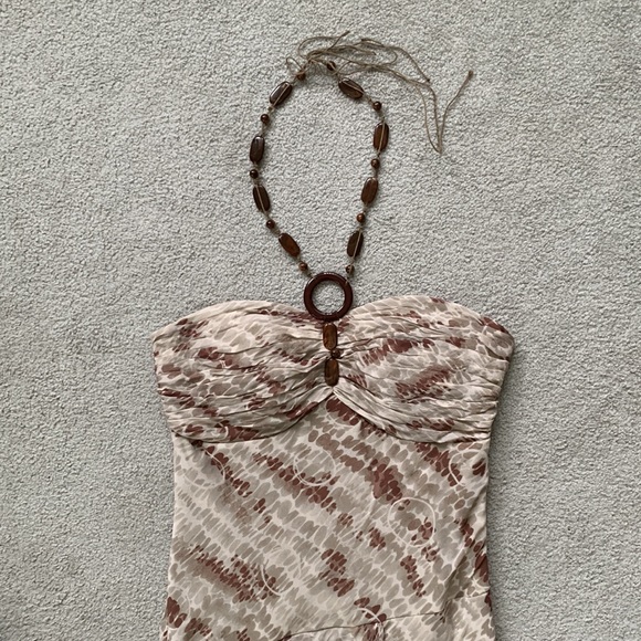 Sangria Beaded Halter Dress - Picture 2 of 9